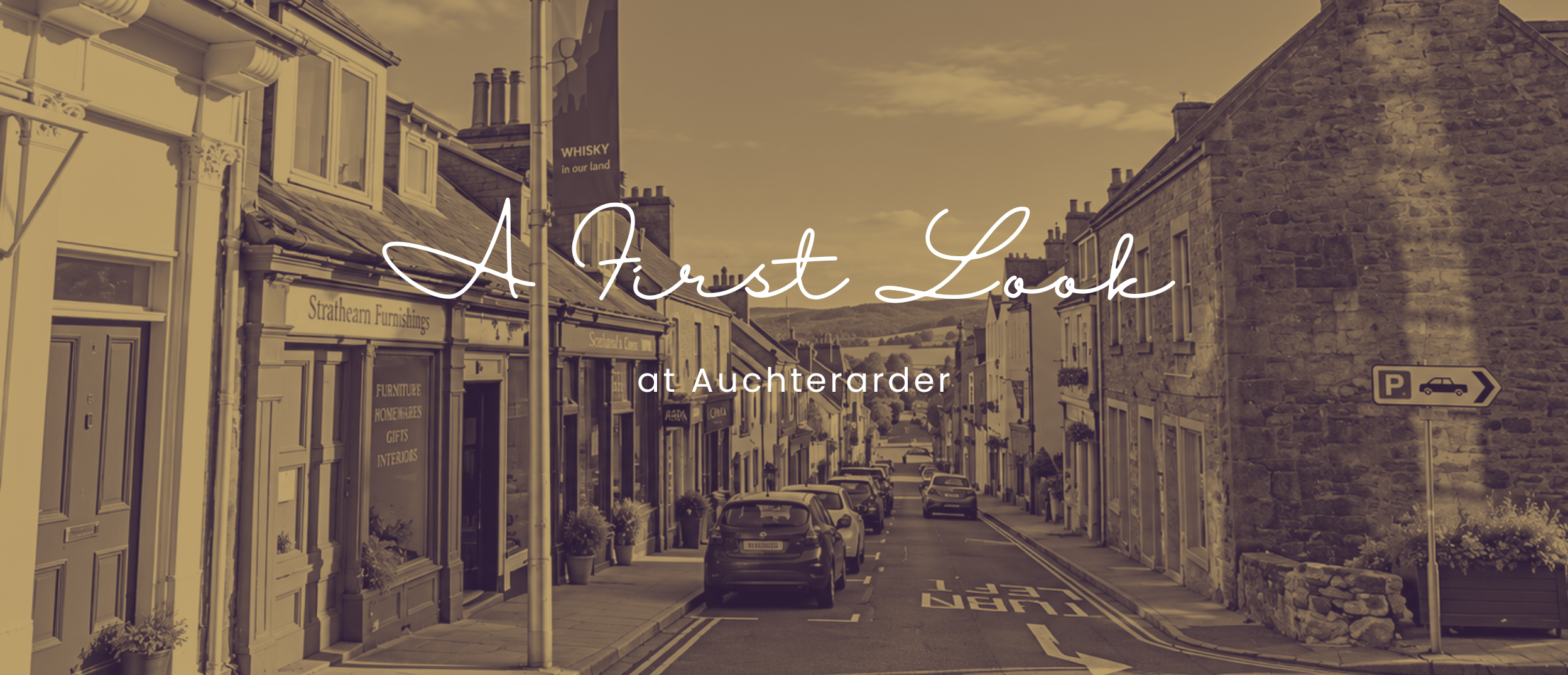Auchterarder High Street in Perthshire, Scotland